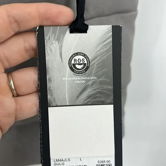 Lululemon Mens‎ Wunder Puff Vest Tech Canvas NWT Sz L Mid Warmth in Gull Gray - Picture 11 of 13